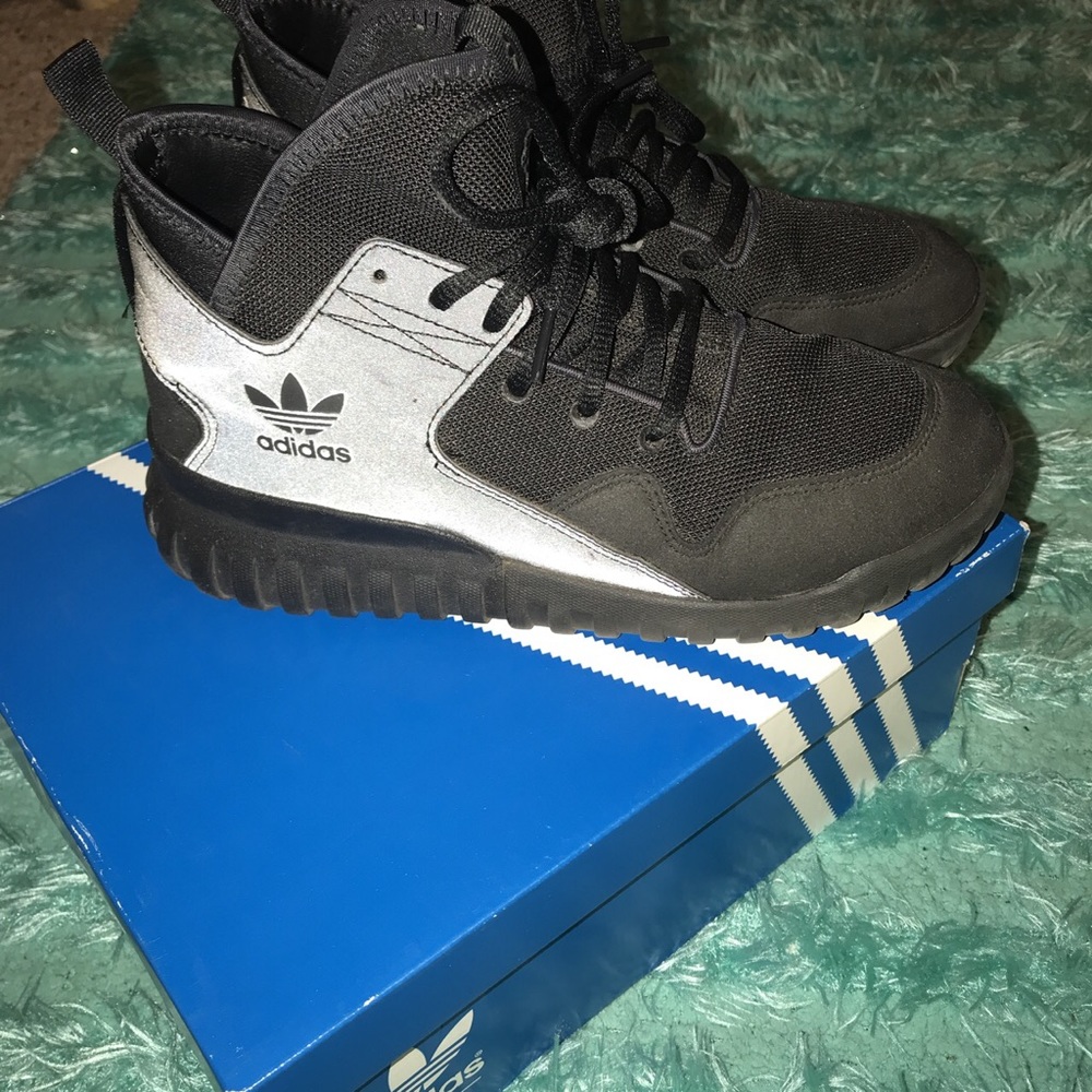 Black Adidas Reflective shoes